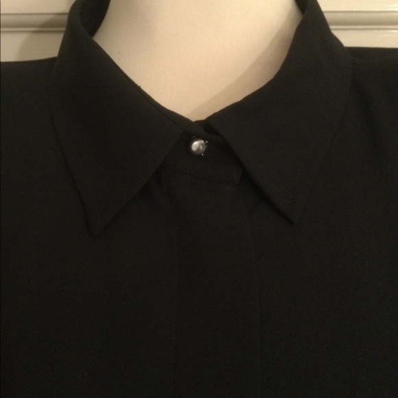 Worth Black Silk Crepe Blouse - Picture 4 of 10